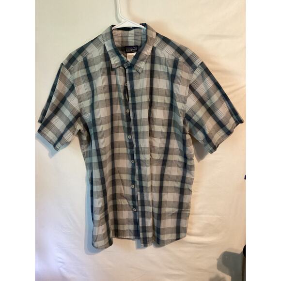 Patagonia Other - 1663 Patagonia Organic Cotton Button Down Shirt Adult Large Blue/Gray Plaid